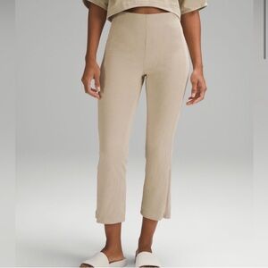 Lululemon Ribbed Softstreme Zip-Leg High-Rise Cropped Pant
